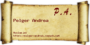 Pelger Andrea névjegykártya