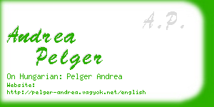 andrea pelger business card